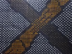 アンティーク　竹模様織り出し本場泥大島紬着物(5マルキ)